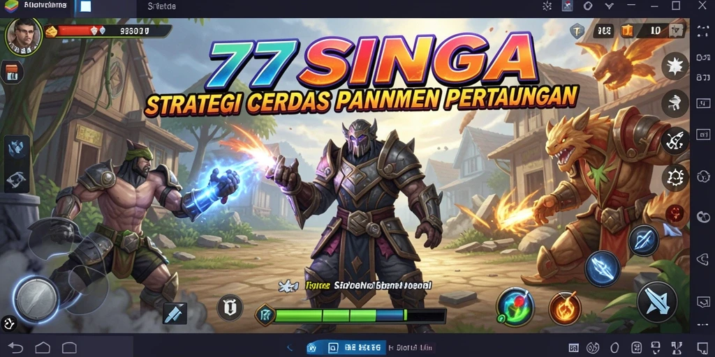 Tampilan gameplay 77SINGA yang mendebarkan dalam pertempuran strategi.