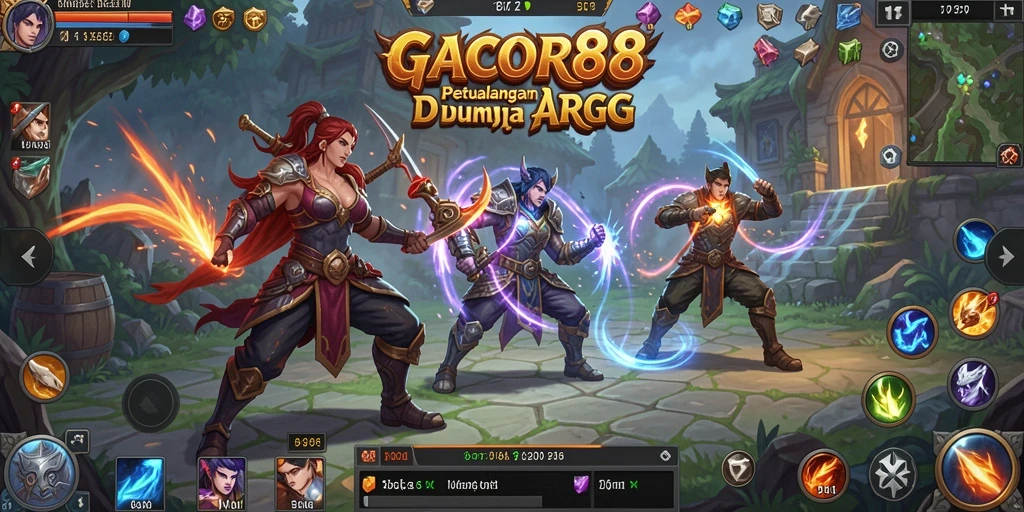 Tampilan gameplay GACOR88 yang penuh aksi dan strategi.