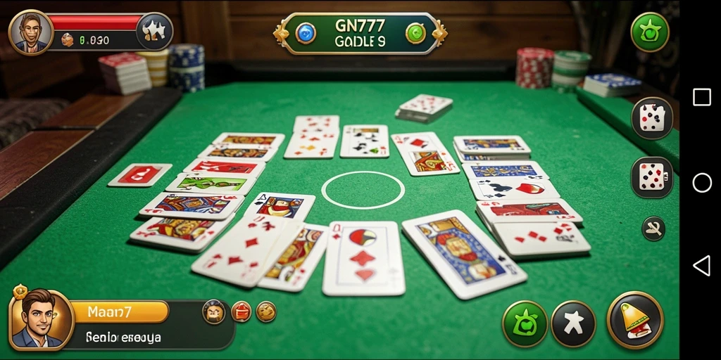Screenshot gameplay Gaple dengan tampilan menarik dan fitur interaktif.