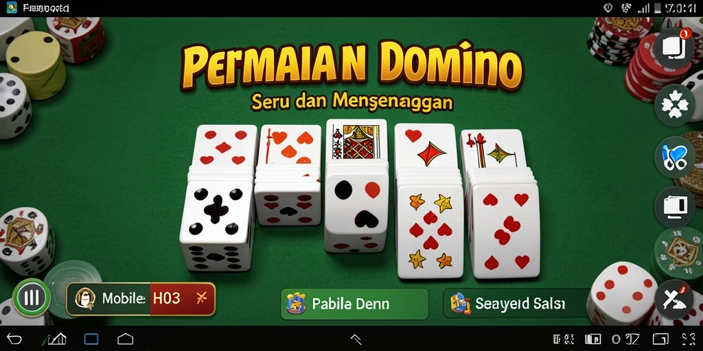Tampilan gameplay seru dari H03 dengan pemain bertanding dalam Domino.