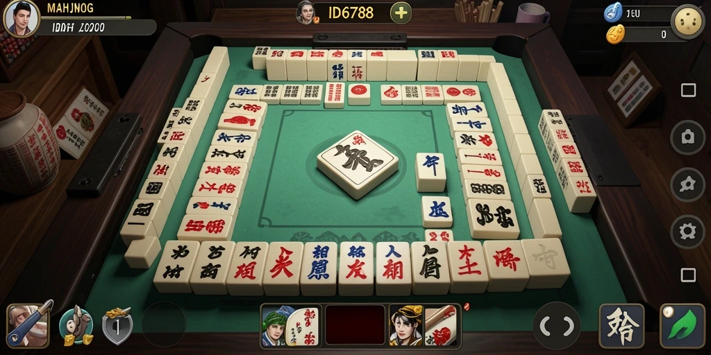 Gambaran layar permainan Mahjong ID6788 yang menarik.
