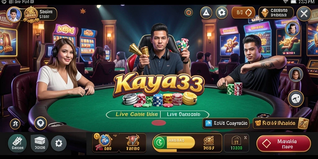 Tampilan gameplay KAYA33 yang menarik dengan dealer live yang profesional.