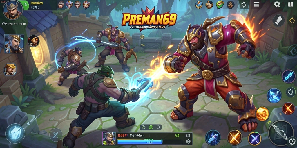 Tangkapan layar dari gameplay MOBA yang mendebarkan dan penuh aksi.