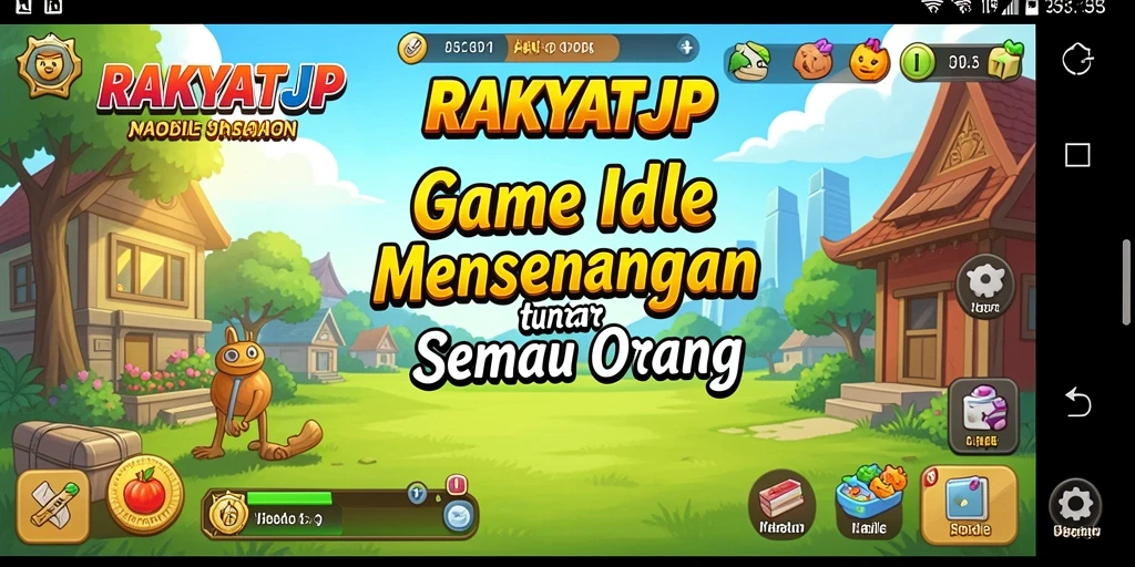 Tampilan gameplay RAKYATJP yang menarik dengan elemen Idle yang menyenangkan.