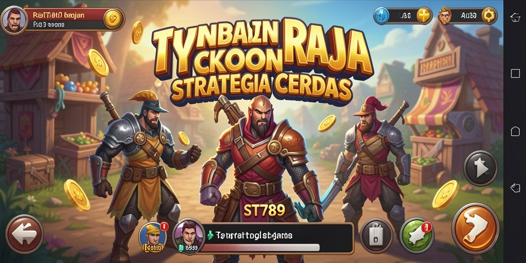 Screenshot gameplay ST789 yang menampilkan aktivitas bisnis Tycoon.