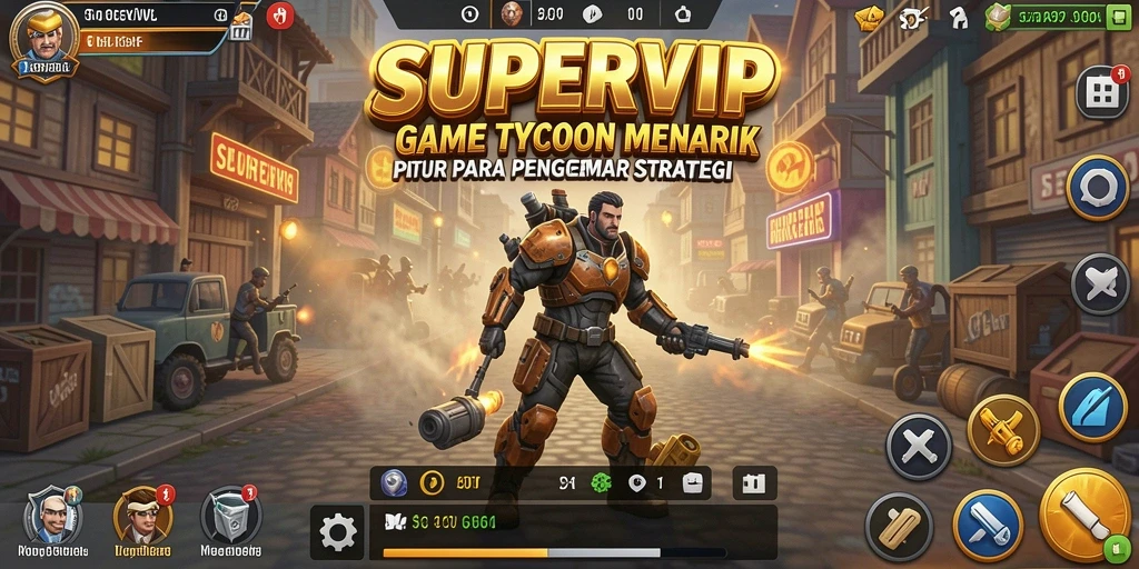 Tangkapan layar gameplay menarik dari SUPERVIP yang memperlihatkan strategi Tycoon.
