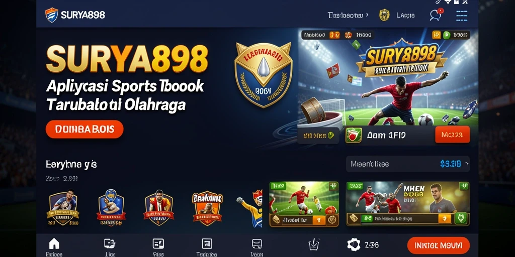 Tampilan gameplay menarik pada aplikasi sportsbook SURYA898.
